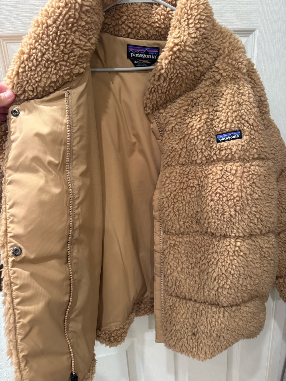 Patagonia Women's Teddy Fleece Jacket in Camel - Picture 3 of 4